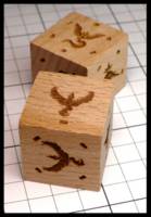 Dice : Dice - 6D - Wood Dragon or Pheonix Symbols - JA Collection Apr 2024